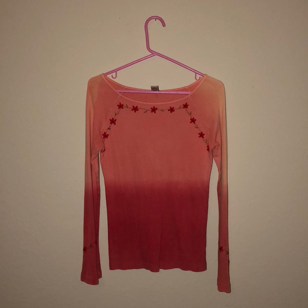 Prana Ombré Flared Long Sleeve Blouse